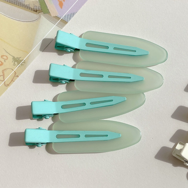 자국없는 고퀄 무광 헤어클립 메이크업 헤어스타일링 납작 파스텔 집게핀 (7color)