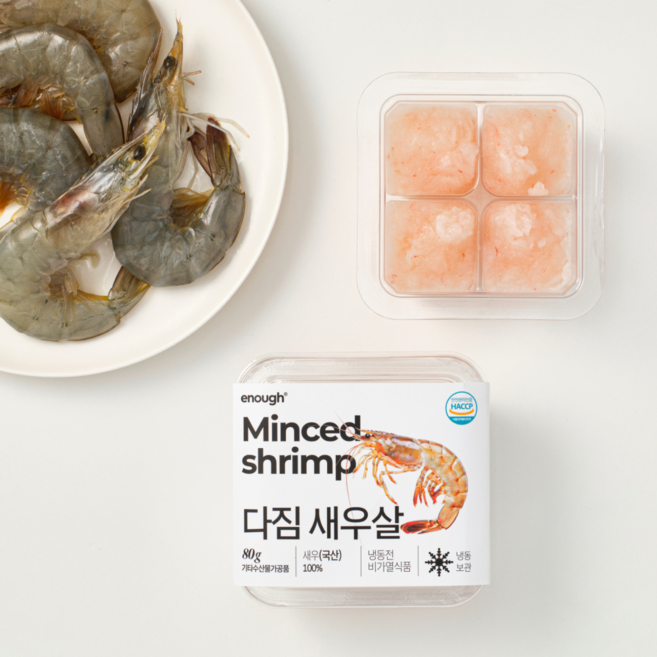 이너프 생선큐브 다짐 새우살 수산물 가시제거 순살 토핑, 1개, 80g