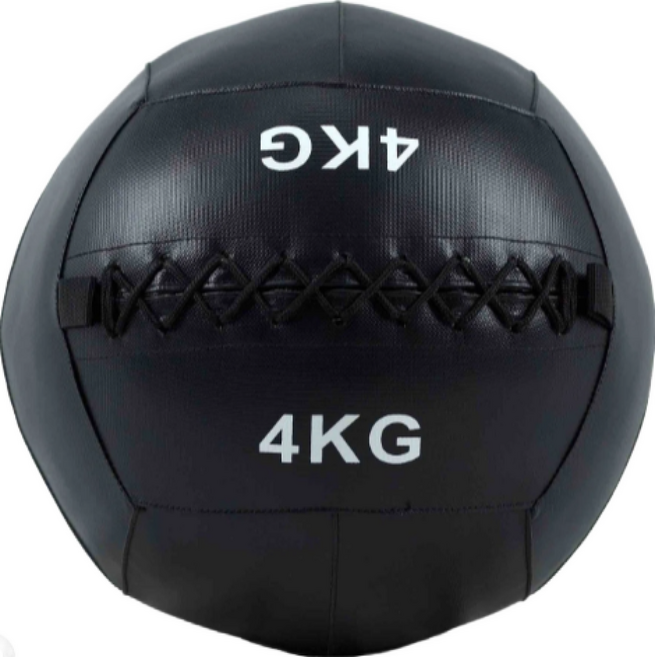 OFAT 軟式藥球 4KG 黑色 健身器材 爆發力 核心 重量訓練, 1個