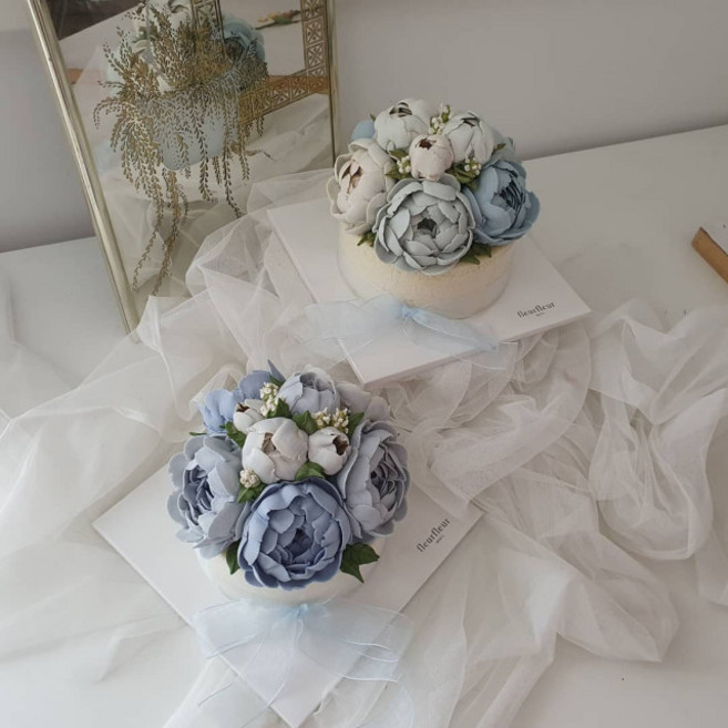 시그니처 작약 앙금플라워떡케이크