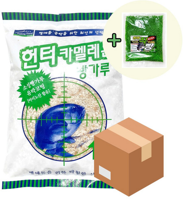 벵에직빵 사은품증정 낚시여행 헌터 카멜레온 빵가루 벵에돔 미끼 1박스 12개입 집어제 압맥 크릴 파우더, 750g, 12개