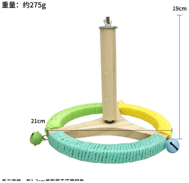 K zone 鸚鵡鳥玩具 旋轉站架, 懸掛式-三色款, 1個