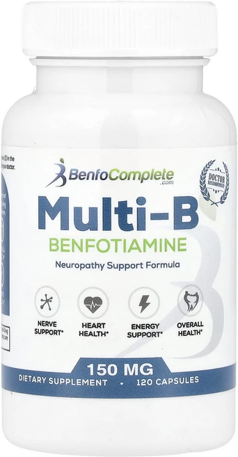 Benfotiamine Inc. 멀티-B 벤포티아민 신경장애 지원 포뮬라 150mg 캡슐 120정, Benfotiamine Inc. 멀티-B 벤..., 1개 - 쿠팡