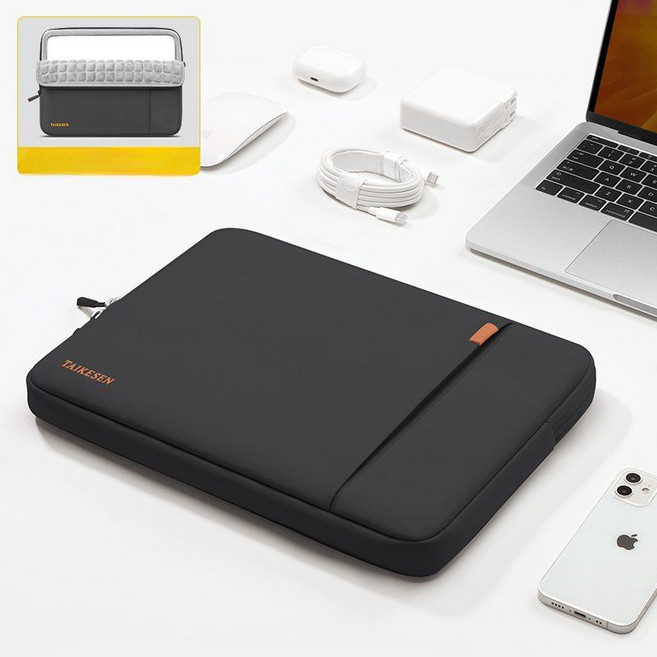 갤럭시탭 s10 울트라 플러스 파우치 수납 쿠션 가방, 갤럭시s10 울트라, 그래파이트 블랙