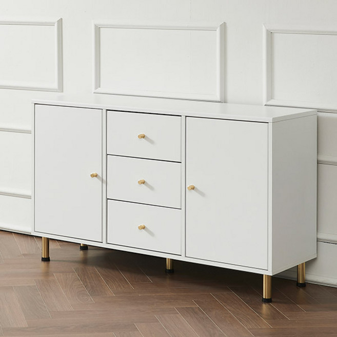 파로마 이즈 밀크 1200 높은 티비다이 거실장, 화이트