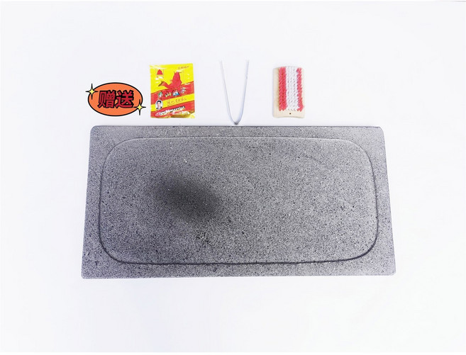 화산석 바베큐 불판 자연석 60x30x2 5 자연석돌구이 직경 업소용 양갈비 60cm, 가로 60cmx세로 30cm 직사각형, 1개