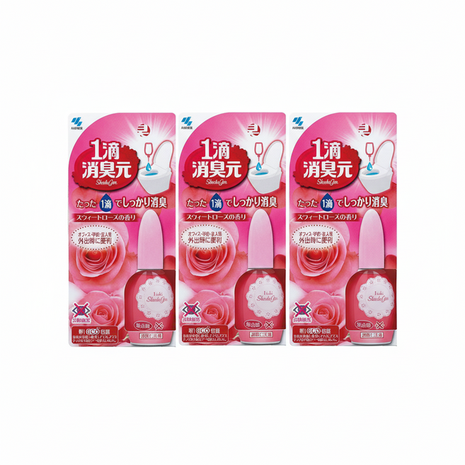 고바야시 쇼슈겐 화장실 변기 악취제거 방향제 에티켓 한방울의 기적 20ml 악취제거변기방향제, 3개