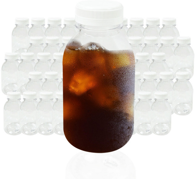 우유병 우유페트병 과일청 소스 커피 공병 (세트), 50개, 300ml