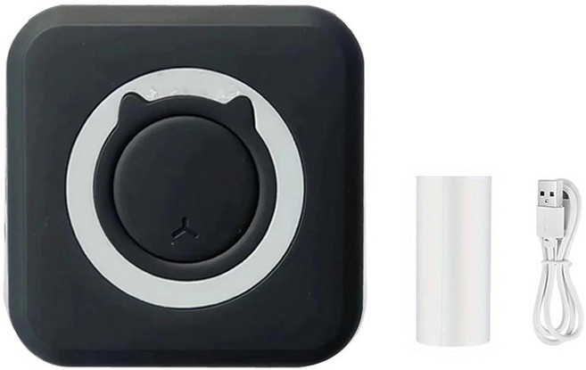 미니 프린터 휴대용 열 사진 잉크 없는 스티커 메이커 기계 메모 라벨용, C15Black, 18)C15Black