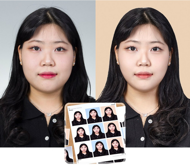 셀프 증명사진 인화 출력 핸드폰 셀카 정장합성 어린이 여권사진 비자 반명함 주민증 면허증, 반명함/이력서(3x4)-8매, 보정X_원본대로인화, 무테/재단X