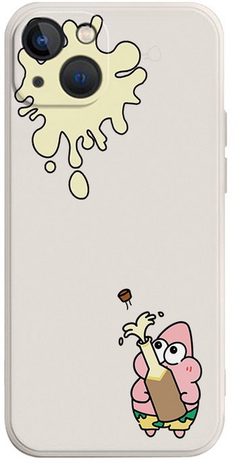 샴페인 스폰지밥 뚱이 소프트 실리콘 아이폰 갤럭시 폰케이스