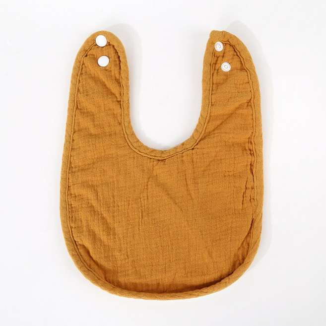 嬰兒純棉紗布圍嘴口水巾防水男女圍脖兒童秋冬天豆豆絨, 1個, 加厚版36號色:如圖