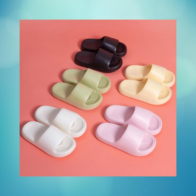 마카롱 구름 무소음 거실 욕실 슬리퍼, 1개, 36_37(230mm~235mm)_블랙