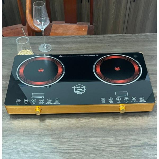 주방 기기 이중 핫 플레이트 휴대용 강화 유리 세라믹 스토브 호브