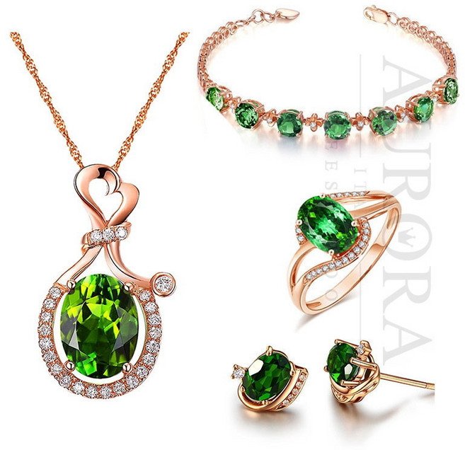 명품디자인 에메랄드 주얼리세트 ST-126