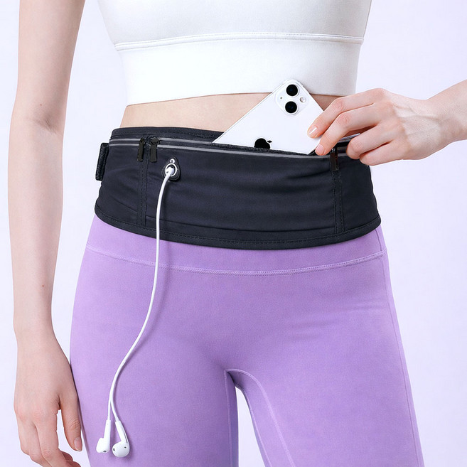 픽앤비 남녀공용 흔들림방지 러닝 벨트, 블랙, 1개