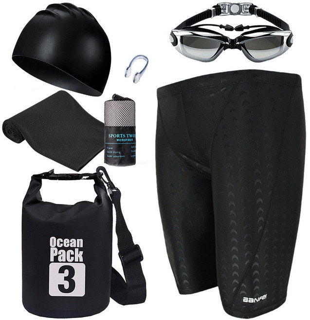 DAMITA 남성용 5부 실내 수영복 6종 세트 MS-B2419