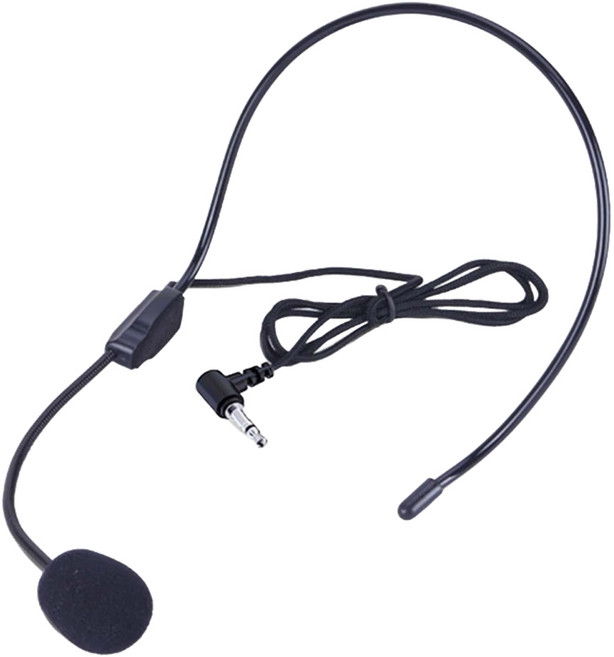 체리스팟 CS-MC9 유선 헤드마이크 3.5mm 강의용 인터뷰용 경량 마이크 단품, 블랙