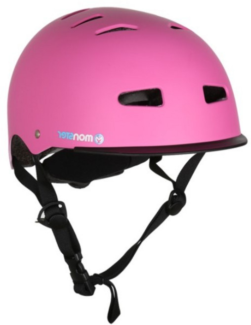 몬스터 어반 헬멧 어린이 인라인 자전거 킥보드 안전모, 핑크, 1개