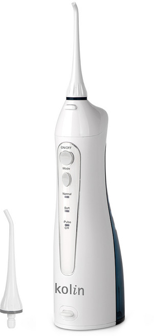 Kolin 歌林 攜帶型電動沖牙機 3段模式 150ml 水箱 USB充電, 白色, KTB-JB185