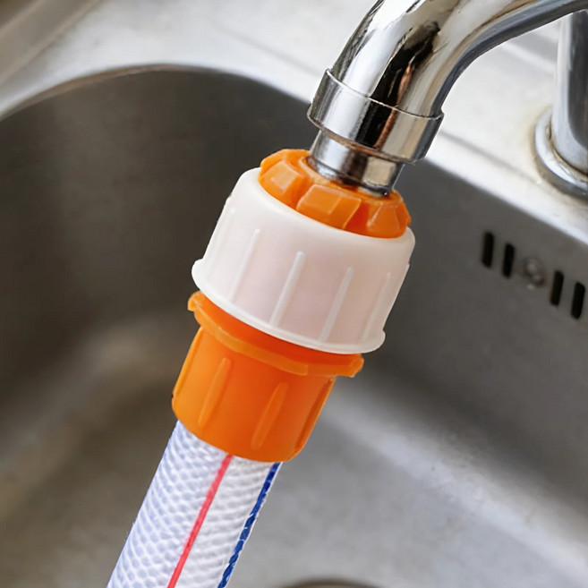 소요상점 수도꼭지 호스 연결 커넥터, 2개