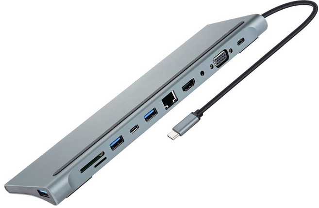 BiLe 삼성 갤럭시북 이온 C타입 11in1 멀티도킹 허브 컨버터, BiLeBD172, 1개