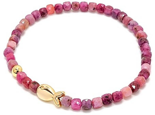 천연석 루비 물고기 팔찌 BZ1529