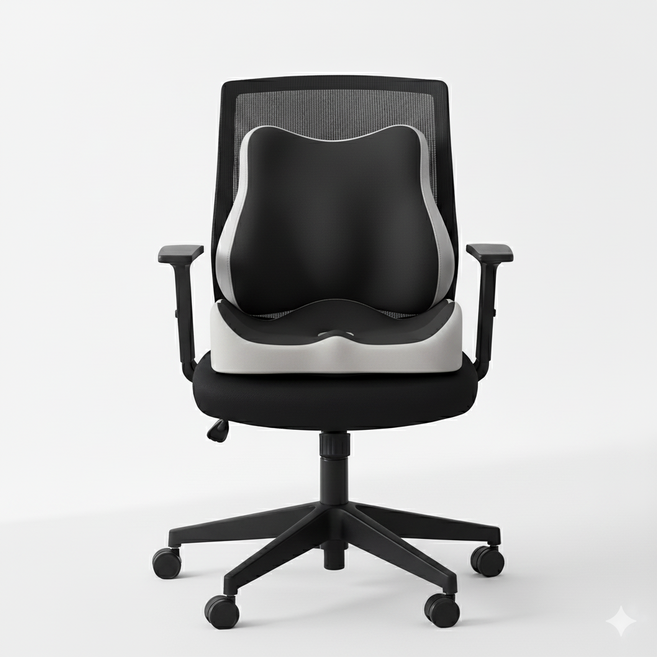 클릭닥터 디스크 방석 허리쿠션증정 2025 개선판 디스크 방석 디스크 쿠션 허리디스크 도넛방석 의자방석, 블랙