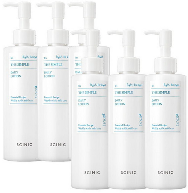 싸이닉 단독구성 더 심플 데일리 로션, 보습관리 싸이닉 단독구성 더 심플 데일리 로션 300m, 6개, 300ml
