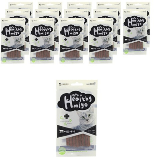 아스쿠 헬시묘 져키 20g, 소고기, 15개