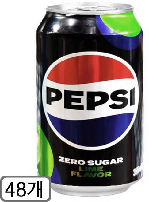 펩시 제로슈거 라임향, 355ml, 48개