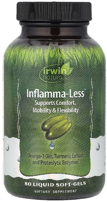 어윈내추럴스 인플래머 레스 Inflamma Less 리퀴드 소프트겔 80정, 1개 - 쿠팡