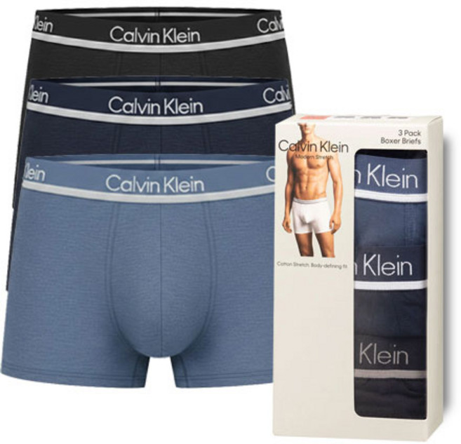 CK 캘빈클라인 언더웨어 남자 드로즈 팬티 3종 세트 모던 신축성 코튼 박서 브리프