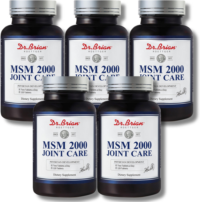 MSM 2000 조인트케어 상어연골 콘드로이친 난각막 보스웰리아 함유, 5개, 120정