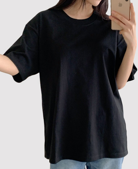 별희옷장 여성 오버핏 반팔티 박스 반팔 티셔츠