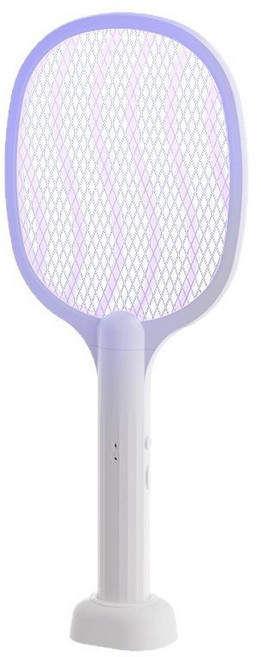 Toogi 兩用充電旋轉電擊電蚊拍 露營滅蚊燈, 白色