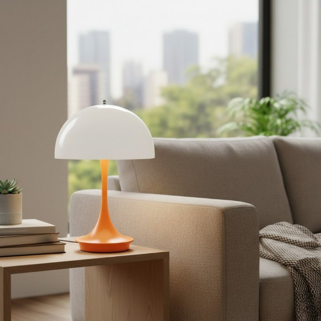 히즈엔 3톤 변환 머쉬룸 무선 무드등, 오렌지