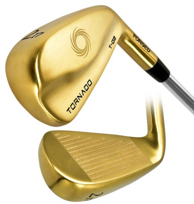 야마모토 토네이도 T-02 고반발 중공구조 남성 골드 스틸 드라이빙 아이언(커버 포함), 2번 17도 S, S, 2번(17도)