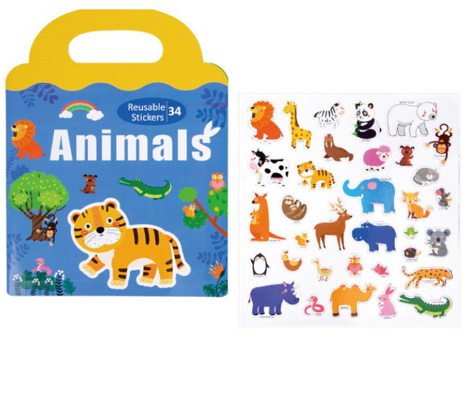 유아 퍼즐 자석 놀이 가방 북 시리즈, 1개, 동물