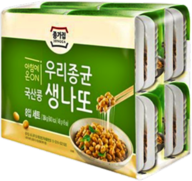 종가집 국산콩 생나또 48g x 8입, 384g, 3개