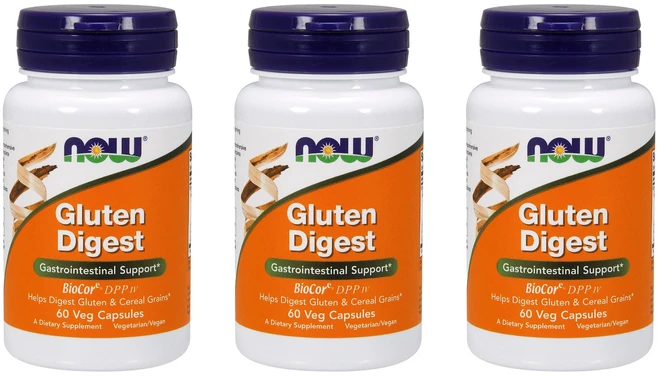 나우푸드 글루텐 다이제스트 베지 캡슐, 60정, 3개 - 쿠팡