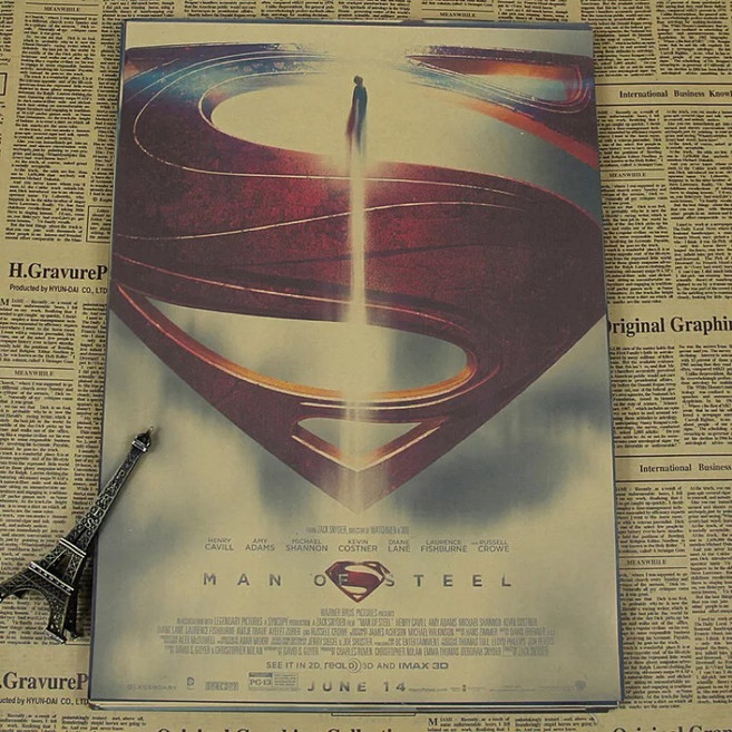 老番顛 超人 Superman DC 電影海報 牛皮紙海報 裝飾 收藏 漫畫 英雄