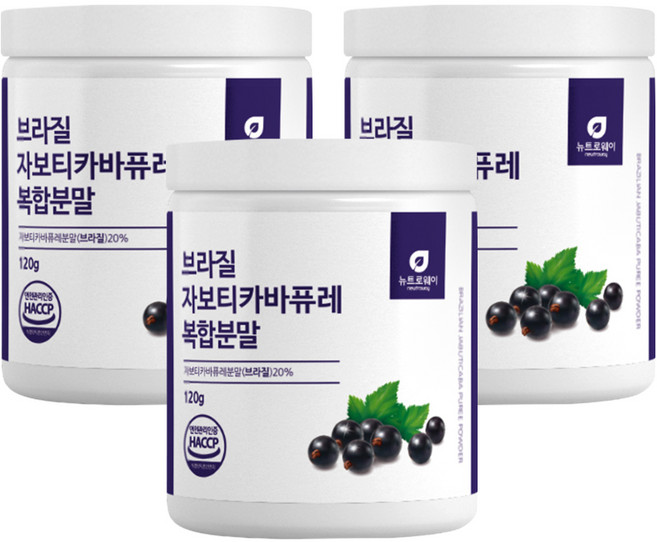 자보티카바퓨레 복합분말 120g x 3통 자보티카바 분말, 3개