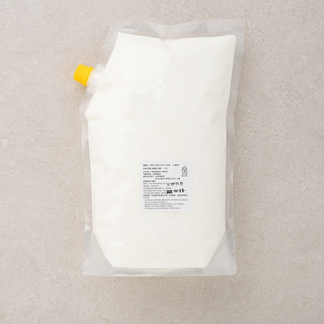 요빌 고소한 우유풍미 가득 떠먹는 수제 플레인 요거트 스무스 무가당, 1개, 2kg