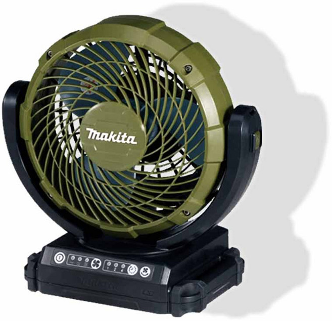 마끼다 18V 선풍기 DCF102ZX1O 올리브 AC DC 겸용 스노우피크 충전식 캠핑 야외 휴대용
