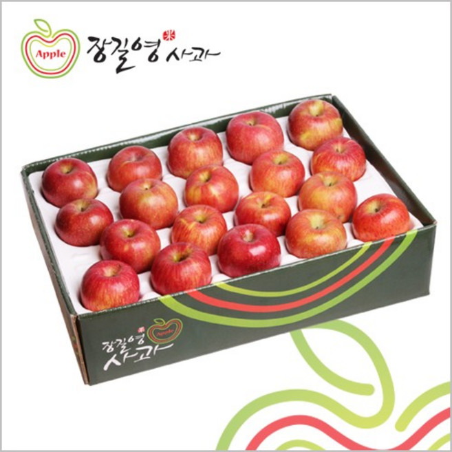 [장길영사과] 사과 중과 5kg(17~19과), 1개, 상세설명 참조