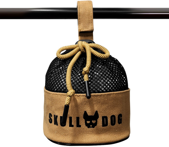 스컬독 골프 카트걸이 복조리 버킷백 파우치 카트 걸이형 가방 골프공 주머니 보조가방, 카트걸이 복조리 베이지, 1개