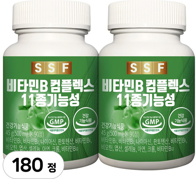 순수식품 비타민B 콤플렉스 비타민비 180정(6개월분), 2개, 90정