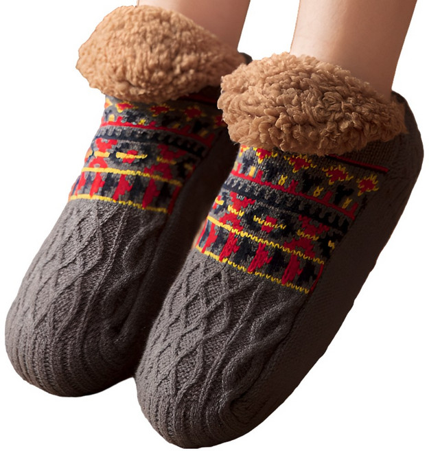 글랜클 구름신 여성 융털 기모 덧신 수면 양말