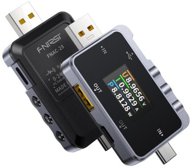 [작업용]USB 테스터 Type-C 전류 및 전압 감지기 pd 전력 고속 충전 프로토콜 리플, 1개